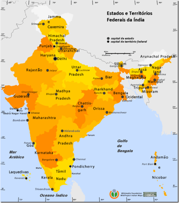 mapa da india