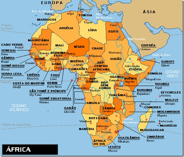 mapa da africa