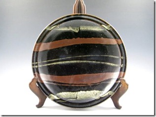 Japan Mashiko plater temmoku and Kaki 